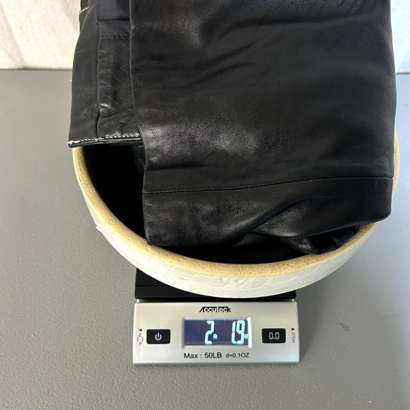 Michael Kors Womens Black Leather Jacket Size M Supple Motorcycle Biker Coat - Picture 11 of 11